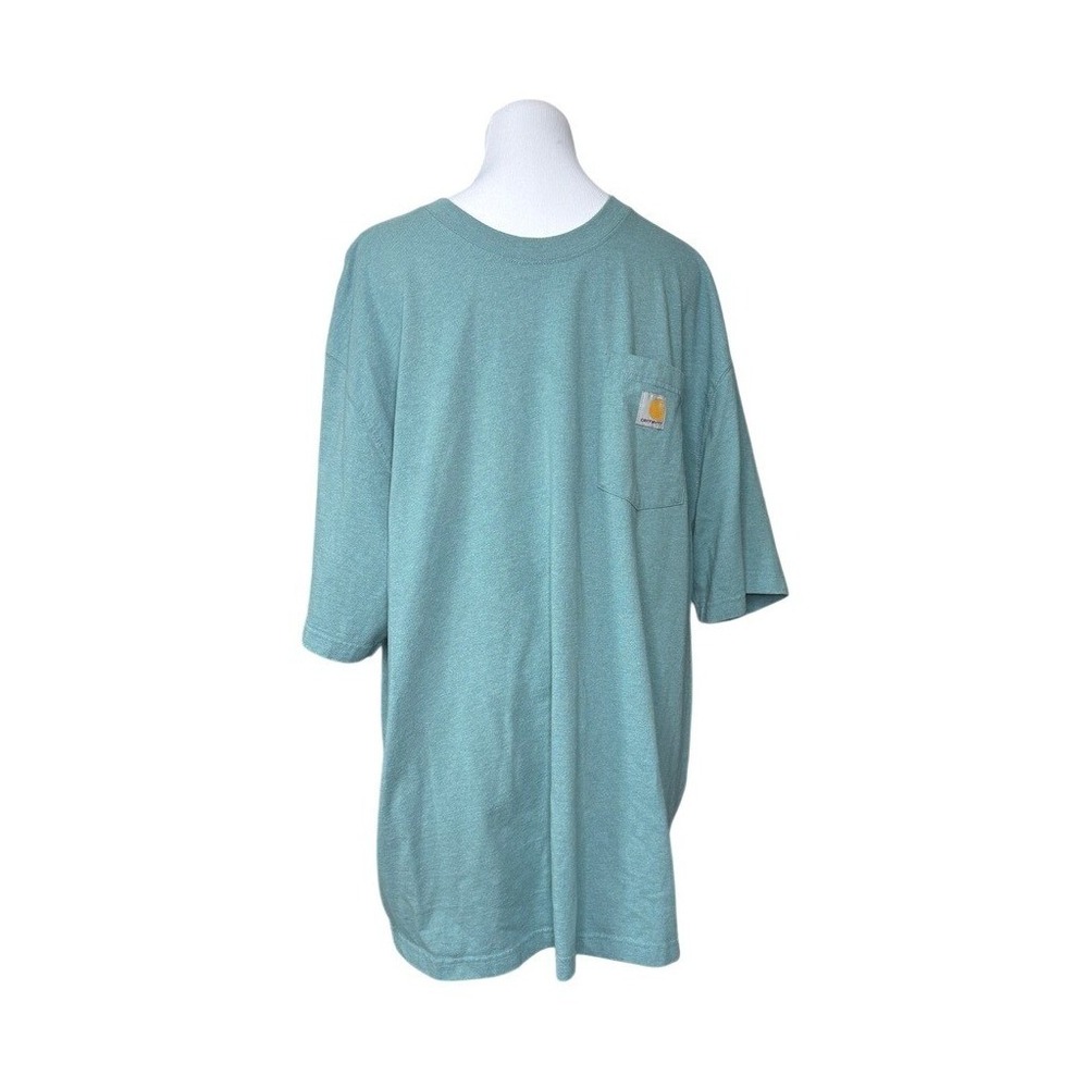 Carhartt Blue Heather Heavyweight Loose Fit Pocket T-Shirt 2XL Work Blokecore